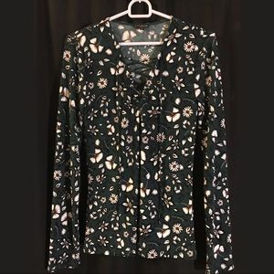 Express Floral long sleeve shirt
